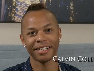 Calvin Collins bends over, spreads his ass & pokes his hole