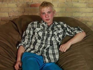 Blond Twink Collin Dildo Jacking