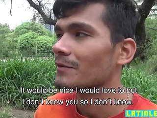 Amateur latino picked up on a street and made an offer